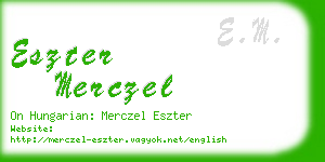 eszter merczel business card
